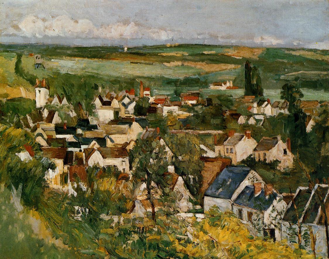 View of Auvers-sur-Oise - Paul Cezanne Painting
